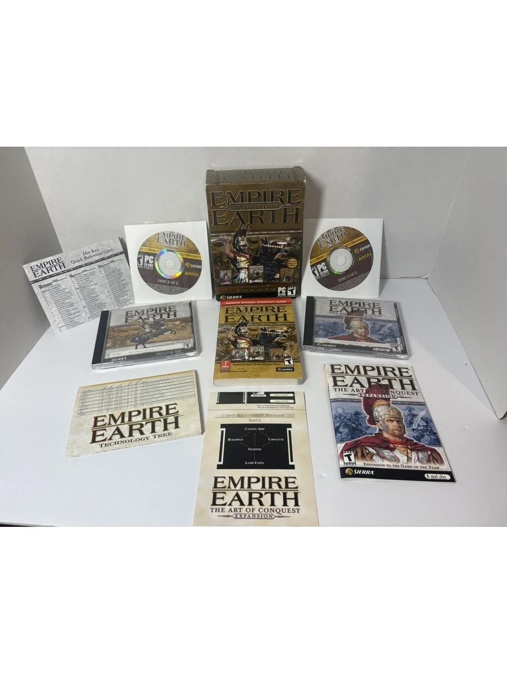 Empire Earth Gold Edition (PC, 2003) The Art Of Conquest Expansion & Guides Maps